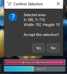 Confirm HP area
